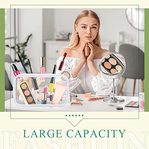 Colorful Clear Makeup Bags Set - 9 Pcs Nylon Cosmetic Organizer Pouches