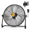 CREPOW 16-Inch Cordless Jobsite Fan Compatible with Dewalt 20V Max Battery, Stepless Speed, 2500 CFM, Indoor/Outdoor Use (No Battery)