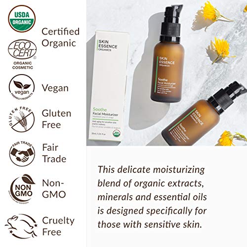 Organic Facial Moisturizer Serum for Sensitive Skin - Calming & Rehydrating