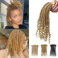 Pouwney 10 Inch Interlocking Human Hair Dreadlock Extensions Curly Ends - 20 Strands #27