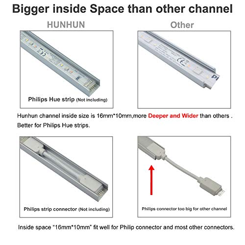 10-Pack 6.6ft U-Shape LED Aluminum Channel System with Milky Cover & Accessories