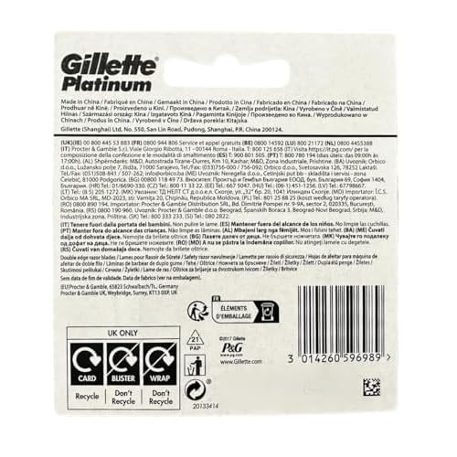 50 Gillette Platinum Double Edge Razor Blades
