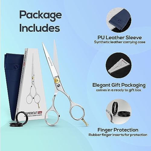 Suvorna 6-Inch Professional Hair Cutting Scissors for Barbers & Hairdressers