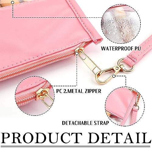Paterr 6 Pack Clear Flat Makeup Bag Pouch - Waterproof PVC Multicolor