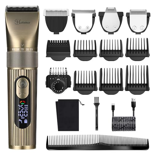 Hatteker Bronze 4-in-1 Men's Beard Trimmer & Cordless Hair Clipper Waterproof