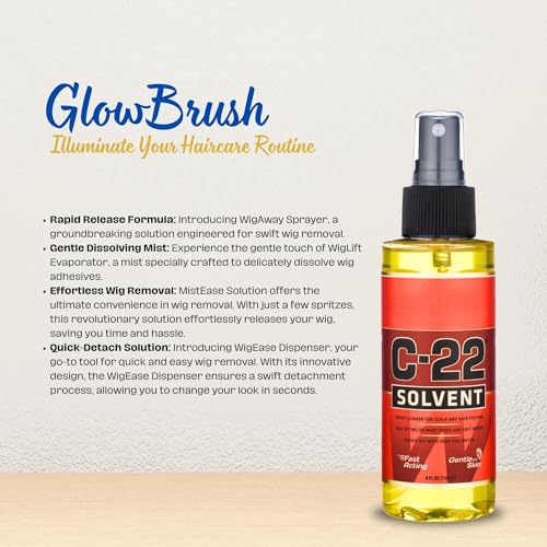 Goodscious 4 Fl Oz C22 Solvent Spray Adhesive Remover for Wig Tape & Extensions