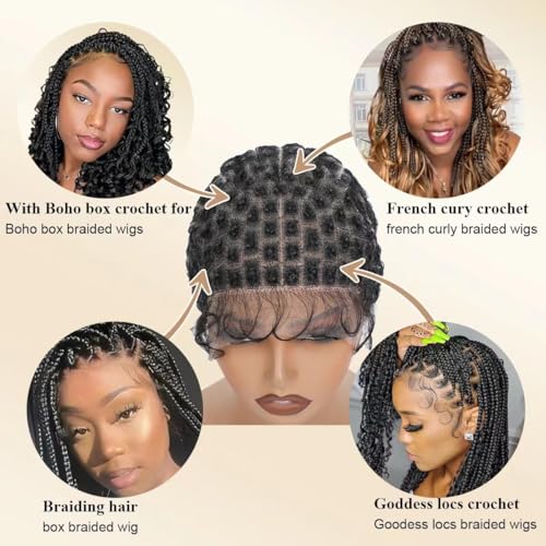 Double Full Lace Crochet Wig Cap with Baby Hair & Breathable HD Lace - 100 Sections