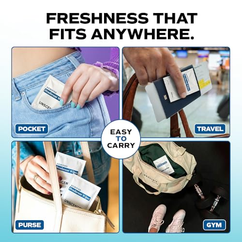 Zero Trace Travel Deodorant Wipes Unscented Bare Fresh - 60 Count