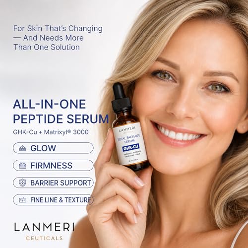 Lanmeri 1-Pack GHK-Cu Copper Peptide Face Serum for Anti-Aging & Firming