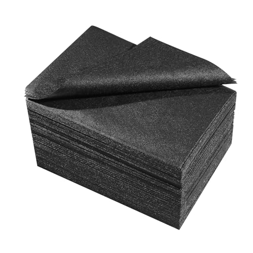 Disposable Bed Sheets 31''x71'' Thicken Waterproof Non-Woven Fabric Massage Table Sheets, Breathable Protector Bed Cover for Massage Therapy Tattoo Beauty Salon (Black 100pcs)