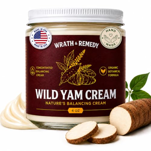 Wild Yam Cream for Hormone Balance 4 OZ - Natural Support for Menopause & PMS - Pack of 1