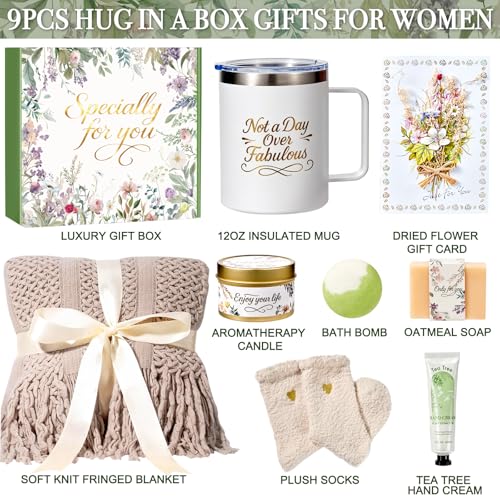 Mothers Day Gifts for Mom Wife, Birthday Gifts for Women Spa Care Package, Get Well Soon Sympathy Spa Gift Baskets Thinking of You Easter Gift for Her Sister Girlfriend