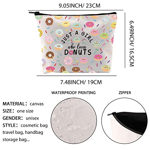 XYANFA Sweet shop worker Makeup Bag Dessert themed Cosmetic Bag For Foodies