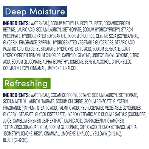 Dove Body Wash Travel Essentials Variety 4-Pack ? Refreshing Cucumber & Green Tea + Deep Moisture Nourishing Body Washes, 3 Oz Ea