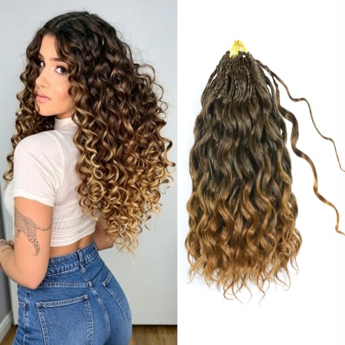 9 Packs Ocean Wave Crochet Hair 14in - Protein Fiber, Pre-Looped Boho Style