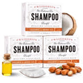J.R.LIGGETT'S 3-Pack All-Natural Shampoo Bars with Coconut & Argan Oil – Gentle, Vegan Hair Care