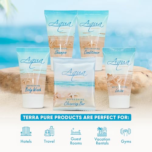 75-Pack Hotel Toiletries Set - Travel Size Shampoo, Conditioner & Body Wash with Lemongrass Scent