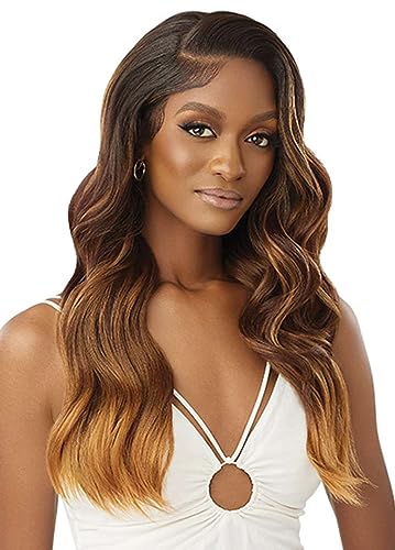 Outre Lace Front Wig Moniece 13x6 HD Transparent Lace - Chocolate Gold, Pre-Plucked, Elastic Band, Natural Baby Hairs - Variation of DRST4/CHOCOLATE GOLD