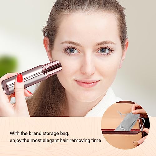 SEIHAI Pink Rechargeable Facial Hair Remover for Women with 2 Replacement Heads