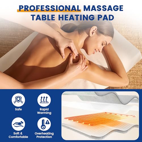 Massage Table Warmer Heating Pad Professional Bed with 4 Timer, 8