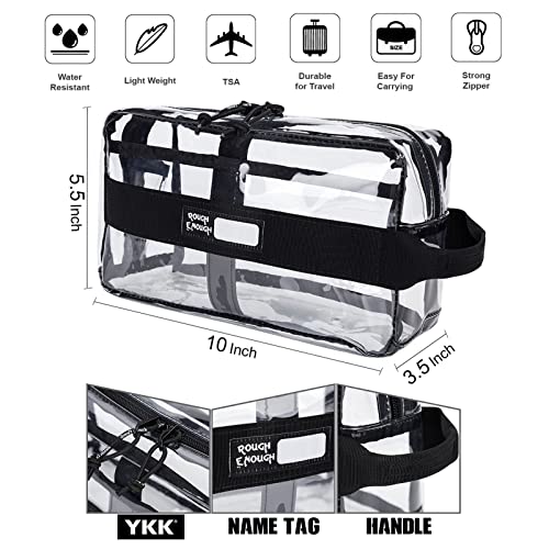 Rough Enough Clear Travel Toiletry Bag Large Waterproof Organizer