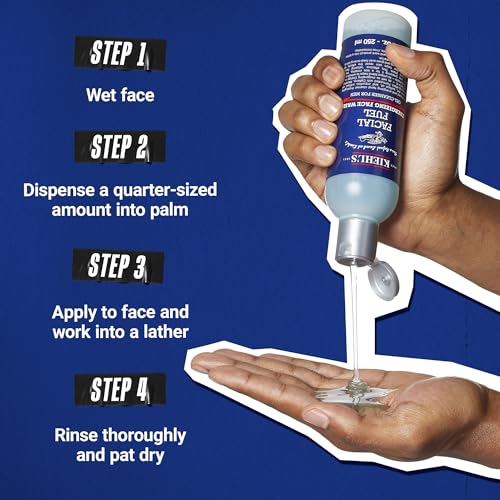 Men's Energizing Face Wash 8.4 Fl Oz - Refreshing Facial Cleansing Gel for Dull Skin