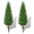 4FT Artificial Cedar Topiary Tree with Ground Spike - Realistic Fake Plant for Indoor & Outdoor Decor