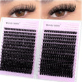 WENDY LASHES Lash Clusters 60D+80D Eyelash Clusters 518PCS Wispy Individual Lashes, 10-18MM D-curly Lash Extension DIY Cluster Eyelash Extensions for Beginners