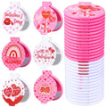 Namalu 36 Pcs Galentine's Day Pink Mini Compact Mirrors Gifts Bulk for Women Portable Round Pocket Makeup Mirror Gift for Xmas Purse Party Favors