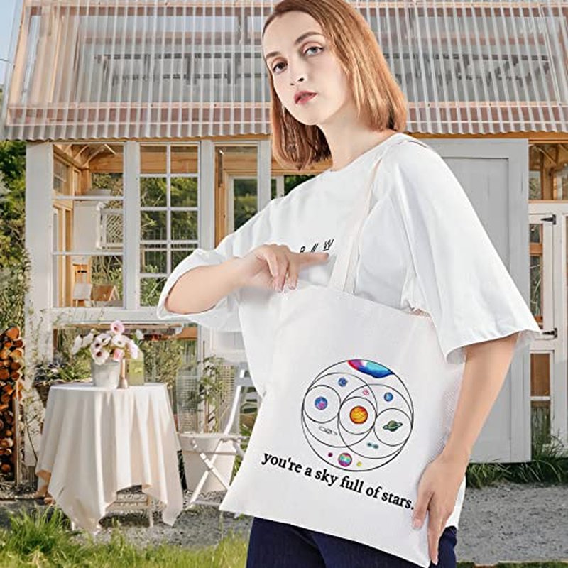 LEVLO Music Band Cosmetic Make Up Bag Star Moon Sun Lover Gift You'Re a Sky Full Of Stars Make Up Zipper Bag For Women Girls