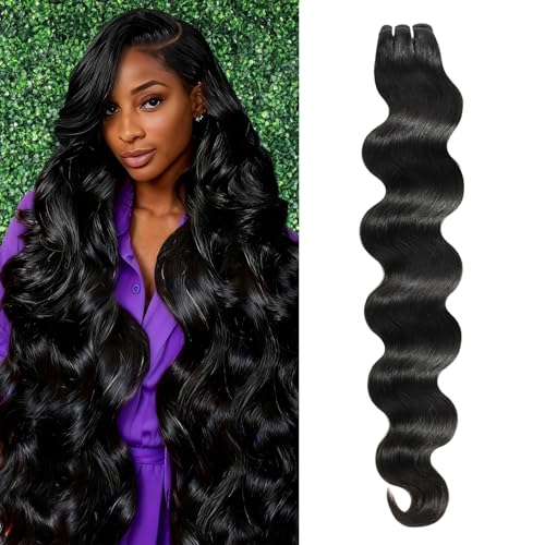 18 Inch Natural Black Human Hair Bundles Body Wave 3 Pack - Unprocessed & Silky