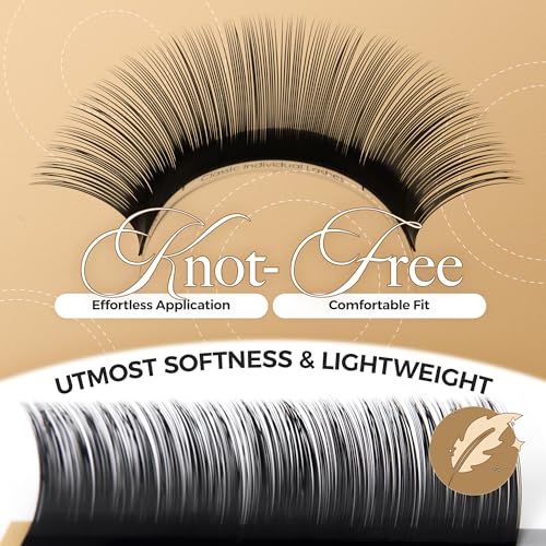 LASHVIEW Faux Eyelash Extensions Volume Fan for Professional Salon UseThickness 0.05mm Soft C Curl Length 8-15mm mixed Semi-Permanent Individual Silk Lashes