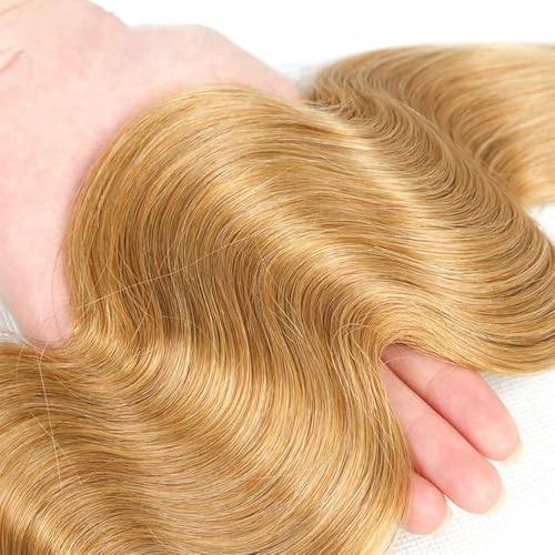 Bafamiya 30 Inch Honey Blonde Body Wave Human Hair Bundles - Unprocessed Virgin Brazilian Extensions