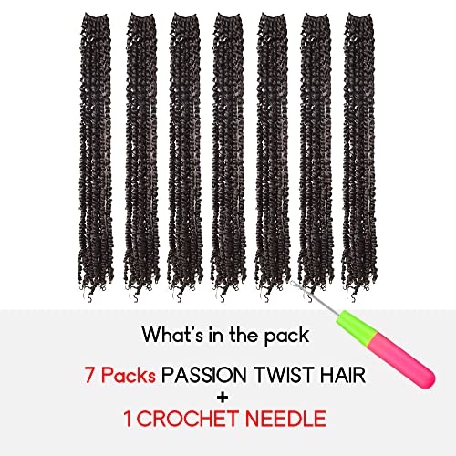 WUDAS Pre-Twisted Passion Twist Crochet Hair 30in 4# Brown Pack of 8