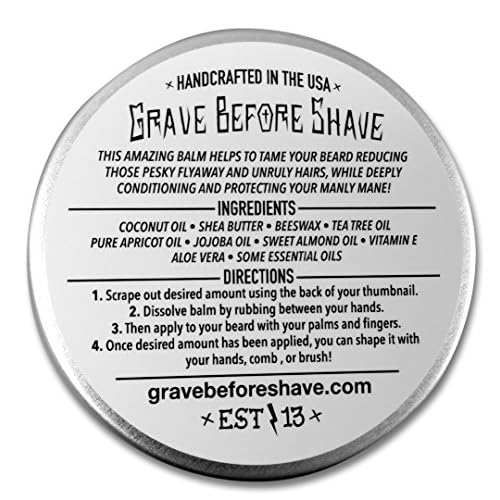 Grave Before Shave¢â Head Hunter Beard Balm (Tropical summer aroma) (4 oz.) (Pack of 2)