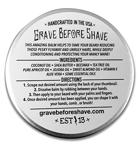Bay Rum Beard Balm 4 oz - Tame & Condition Your Beard, Grooming
