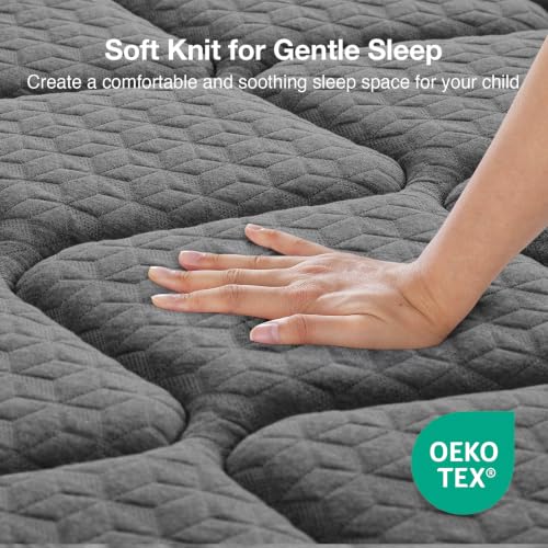 Twin Hybrid Mattress - 8 Inch Grey Pocket Coil Gel Foam Support
