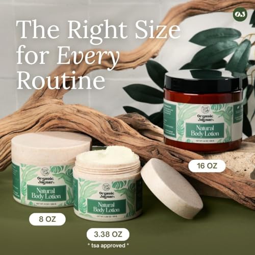 Organic Jaguar Natural Body Lotion, 8 oz, Moisturizer With Essential Oils, Vitamin E Oil, Beeswax, Extra Virgin Olive Oil, Raw Honey, Mango Butter, Sulfate & Paraben Free Body Care, Tropical Scent
