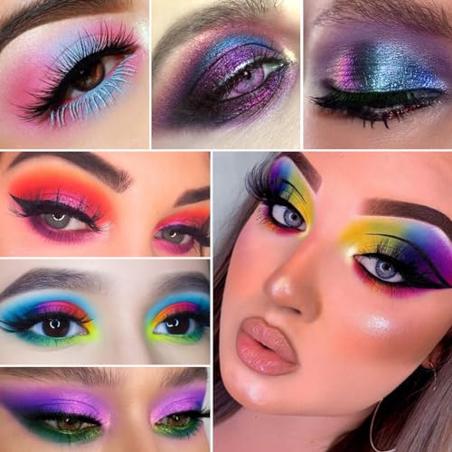 ecofavor DE¡¯LANCI Professional Eyeshadow Makeup Platte,62 Colors Big Colorful Matte Glitter Long Lasting Highly Pigmented Waterproof Eye Shadow Contour Blush Powder Highlighter All in One
