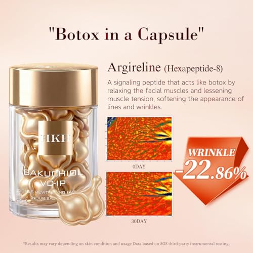HKH Bakuchiol Plant Retinol Capsule Serum with Vitamin C & Peptides - Nourishing + Massager