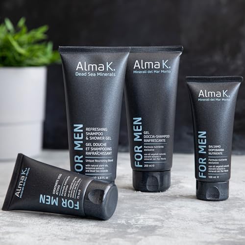 ALMA K 6.76 Fl Oz Refreshing 2-in-1 Men's Body Wash & Clarifying Shampoo Pack of 2