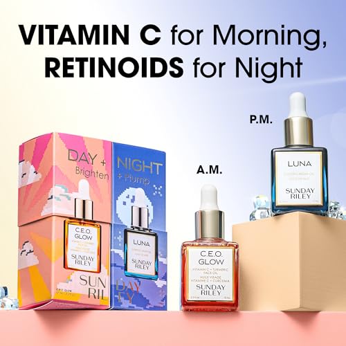 Sunday Riley Day + Night Brighten + Plump Set