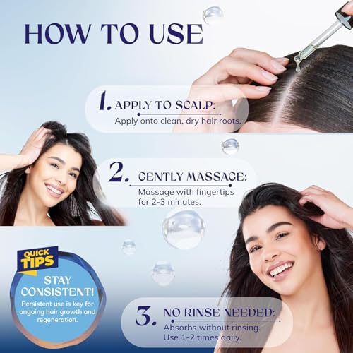 2 Pack Minoxidil Hair Growth Serum for Men & Women - 5% with Biotin & Rosemary, 2.02 Fl Oz