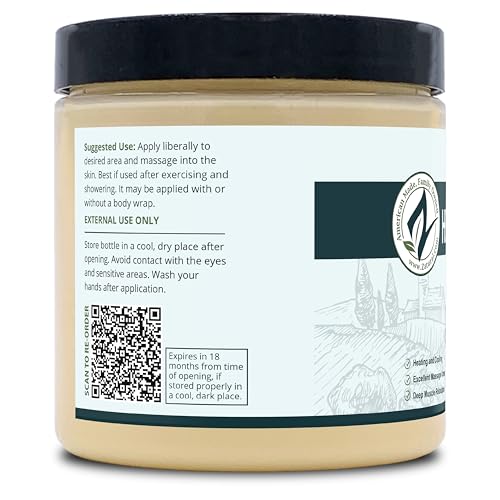 Hemp Hot Cream with Essential Oil Blend 8oz Pack of 2 - Organic Massage & Body Wraps