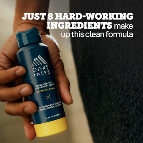 Oars + Alps Aluminum-Free Whole Body Deodorant Spray 2pk - California Coast