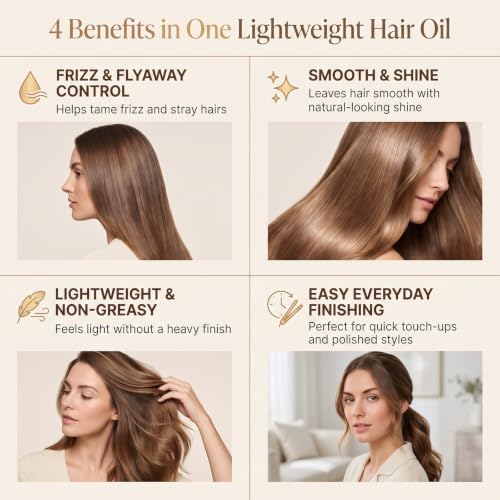 Lightweight Argan & Macadamia Hair Oil for Frizz Control & Shine