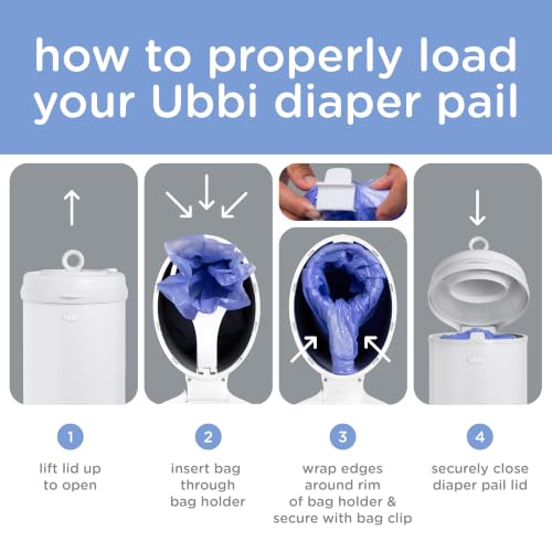White Diaper Pail Gift Set with Bags, Wipes & Changing Mat - Ubbi