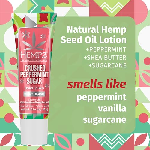 Hempz Peppermint Body Lotion & Lip Balm Gift Set - Holiday Scent