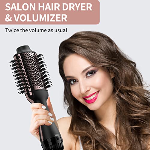 Umeely Rose Gold 4-in-1 Hair Dryer Brush & Styler - Ionic Ceramic Hot Air Styler