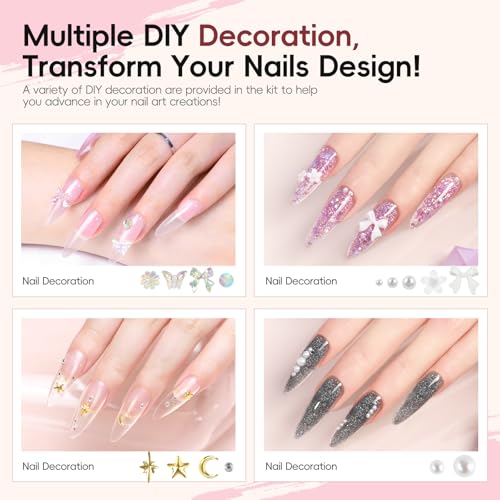 PEACECOLOR Gel Nail Polish Kit with U V light and Drill - 39Pcs Gel Nail Kit 22 Colors All Season Gel Polish Set with Base Matte Glossy Glitter Top Coat Soak Off Manicure Set Women Teens Girl Gifts